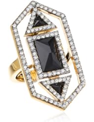 Juicy Couture Jewelry Cubic Zirconia Black Adjustable Ring