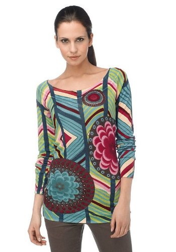 Cardigans Knitted Oversized Pullovers Desigual New Winter O Neck Long-sleeved Printing Sexy Knitted Sweater