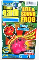 Explore Planet Earth, Lite and Sound Frog, Croaks and Flashes - Pink Frog (1 Each)