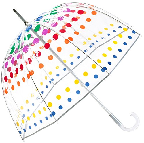 Totes Clear Bubble Umbrella (Primary Dots)