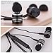 Headphones, Stereo In-Ear Headphone with Mic Remote Control, Wired Headset Earbuds Noise Reduction for Sports Running (Black)
