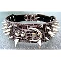 Cooles Hundehalsband - Nietenhalsband - Leder - Braum - 5 x 60cm - Exclusiv