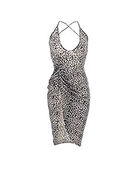 Sexy V-neck Nylon/Polyester/Spandex Leopard Print Bodycon Dress/Evening Dress/Party Dress 