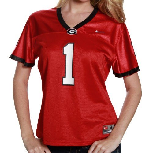 Nike Georgia Bulldogs Women's #1 Replica Football Jersey - Red (Medium)