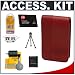 Casio Exilim EX-CASE-80 Leather Case (Red) + Spare NP-20 Battery + Accessory Kit for Casio Exilim EX-S880, EX-S770, EX-Z75 &amp; EX-Z77 Digital Cameras