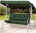 QUEENSGARDEN Gartenschaukel Swing silber/ grün Metall