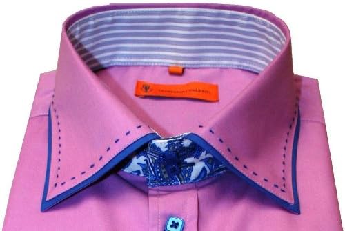 Mens Casual Shirt 100% Cotton Slim Fit Style Prima3 Light Purple