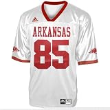 adidas Arkansas Razorbacks #85 White Replica Football Jersey
