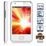 Unlocked Quadband Dual Sim Android 4.0 OS With 3.5 Inch Capacitive Touch Screen GSM Smart Phone - AT&T, T-mobile, H20, Simple mobile and other GSM networks (White) Unlocked Quadband Dual Sim Android 4.0 OS With 3.5 Inch Capacitive Touch Screen GSM Smart Phone - AT&T, T-mobile, H20, Simple mobile and other GSM networks (White)