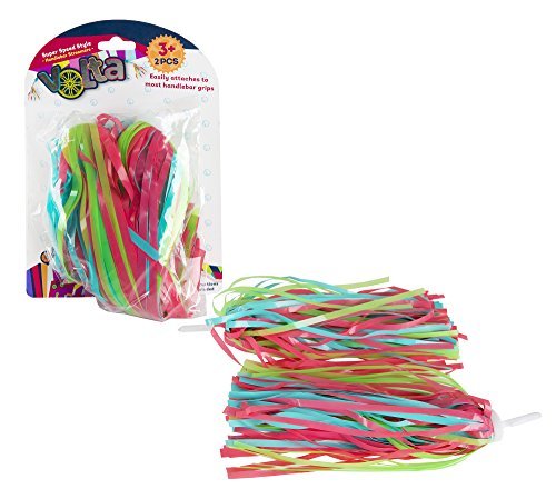 Volta Royal Regalia Handlebar Streamers - Easily Attaches to Handlebars -Compatible with Nearly All Bikes - Pink, Lime Green, and Baby Blue Streamers
