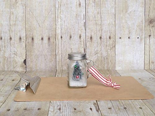 Mason Jar Snow Globe Ornament - Tree (Spice Jar)