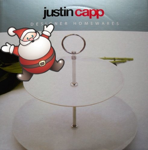 White Porcelain 2 Tier Cake Stand