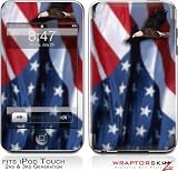 iPod Touch 2G & 3G Skin and Screen Protector Kit - Ole Glory USA Flag