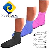 Kool Socks - Active Kool, Unisex Sand/Water Neoprene Athletic Socks for Beach, Lake, Swimming Activities. XS - XL Mens and Womens Sizes.