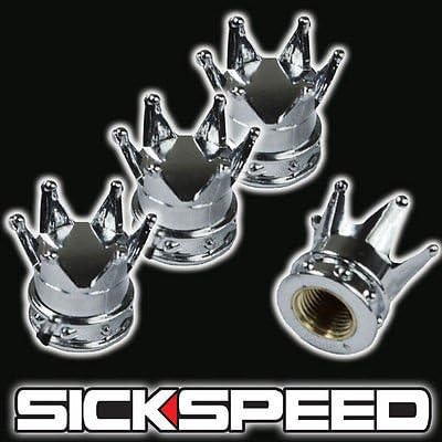 Polished Crowns Anodized Valve Stem Caps For Turbo/Kit/Rim/Wheels/Tires/Car for Dodge Challenger