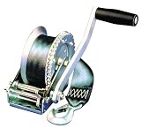Fulton Single-Speed 1500 Pounds Trailer Winch with 20-Feet Strap, Black