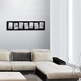 7-opening Wooden Wall Black Collage Photo Picture Frame Wall Decor, Holds Seven 4"x6" Photos