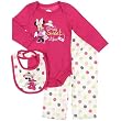 Disney Baby-girls Infant Creeper Dot Pant and Minnie Bib Set