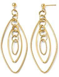 14k Yellow gold Leslies Polished Post Dangle Earrings