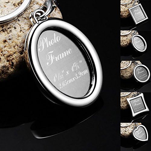 SSWQ Zinc Alloy Stainless Steel Buckle Gift Hot Living Floating Charm Memory Locket Key Keychain -Ellipse