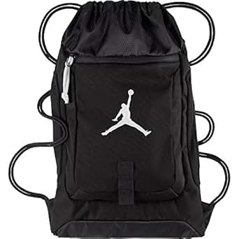 Amazon.com: Air Jordan Drawstring Gymsack Backpack Black/White 612838-010 (Size os): Clothing