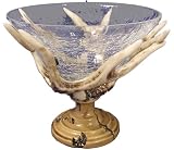 Fruit & Candy Bowl with Crackled Glass Antler Base