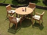 New 5 Pc Luxurious Grade-A Teak Dining Set - 48