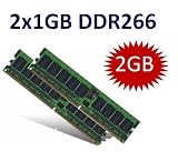Produkt-Bild: OEM MEMORY (Mihatsch & Diewald) 2GB Dual Channel Kit 2 x 1 GB 184 pin DDR-266 (266Mhz, PC2100, CL2.5) double sided f&uuml;r DDR1 Intel + AMD Systeme