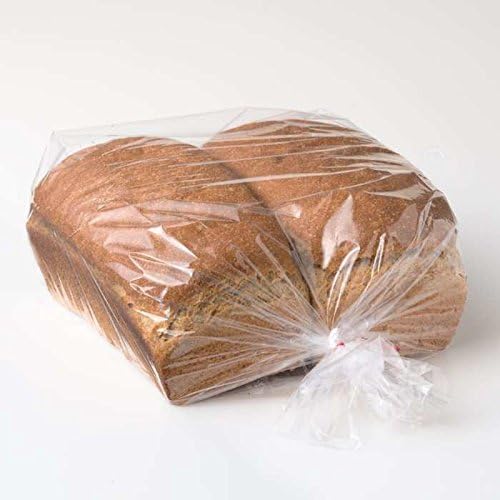 100 Count Bread Loaf Bags Food Storage Poly Bags (5.5x4.75x22, 22 Inches)