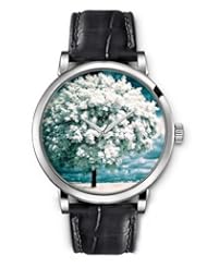 SPRAWL Aanalog Fashion Series Silver Ladies Watches of Genuine Black Leather Strap,Unique Wrist Watch for Women Girls Designed with white tree
