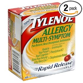 Tylenol Allergy Multi Symptom, 48-Count Rapid Release Gels (Pack of 2) by Tylenol
