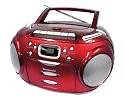 Tamashi DX B18R Tragbarer CD-/MP3-Player (FM Stereo, Kassettendeck ,USB 2.0) rot