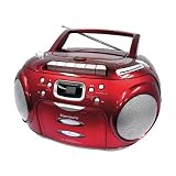 Tamashi DX B18R CD-/MP3-Radiorekorder (Kassettendeck ,USB 2.0) rotvon "Tamashi"