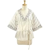 Off-white Embroidered Top (Petite, Tall & Misses Sizes XS-3X)