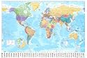 World Map Maps Poster Print, 36x24 College Poster Print, 36x24