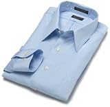  : Arrow Men's Wrinkle Free Fitted Herringbone Long Sleeve, Blue Ice, 16.5 - 34/35