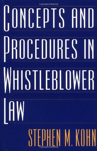 Concepts and Procedures in Whistleblower Law On Sale