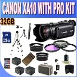 Canon XA10 Professional Camcorder with 64GB Internal Flash Memory and Full Manual Control w/32GB SDHC Memory +3 Extended Life Batteries + Ac/Dc Charger + 58mm 2x Teleconverter lens + 58mm Wide Angle Lens + 3 Piece Filter Kit + Full Size Tripod + USB SDHC Card Reader + Lens Pen Cleaner + Shock Proof Deluxe Case + Accessory Saver Bundle!