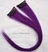 Hair Collection-12" Purple 100% Human Hair Clip in on Extensions - 1.75"widex2pcs
