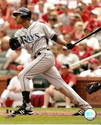 B.J. Upton Rays Batting 8x10 Photo