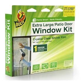 Duck Brand 1297119 84-by-120-Inch Shrink Film Patio Door Kit