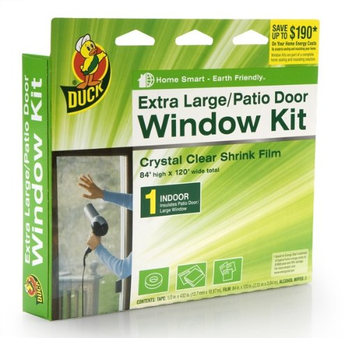 Duck Brand 1297119 84-by-120-Inch Shrink Film Patio Door Kit