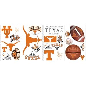 RoomMates Texas Longhorns Wall Stickers