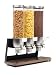 Rosseto EZ520 Triple Container EZ-SERV Table-Top Cereal Dispenser with Walnut Tray, 3.9 Gallon