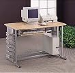 Brushed Aluminum Computer Desk By Coaster Furniture