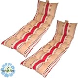 TC Pola Chaise Lounge 2 Piece Patio Furniture Cushion Set