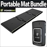 Powermat PMM-PT100 Portable, Foldable Charging Mat (Black) Bundle With Powermat Receiver Li-Ion Battery Door for Blackberry Curve 8300 Black
