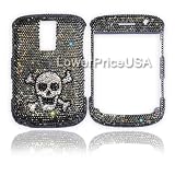 Blackberry Bold 9000 Genuine Swarovski Crystal (7ss) Skull Design Faceplate Cover Case