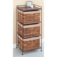 Organize It All Ribbon Four Drawer Unit in Brown and Hammertone