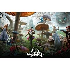 1art1 49040 Alice im Wunderland - Triptych Poster, 91 x 61 cm